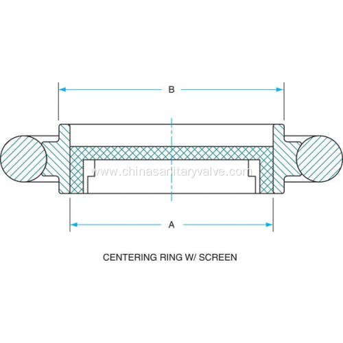 KF ISO Centering Ring with Screen SS304
